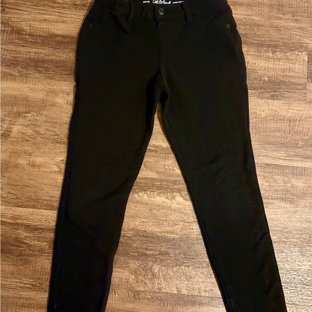 Girls Cat and Jack Stretch Jeggings with Zipper, Pockets and Adjustable Waist